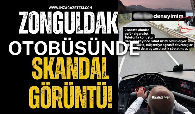 Zonguldak Otobüsünde Skandal Görüntü!