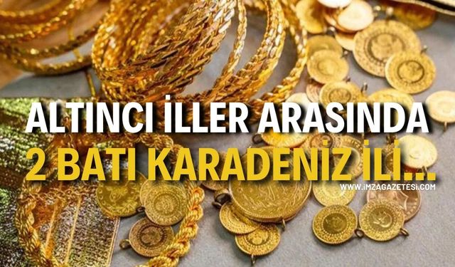Altıncı iller arasında 2 Batı Karadeniz ili...