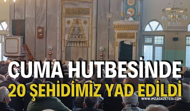 Cuma Hutbesinde; Uçak Kazasında Şehit Olan Askerlerimiz Dualarla Yad Edildi