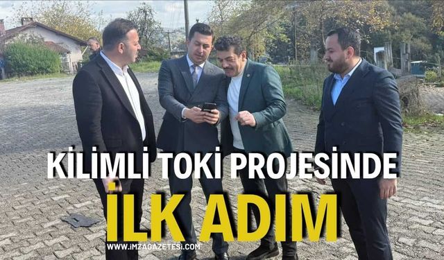 Kilimli TOKİ Projesinde ilk Adım: Avcı sahada inceleme yaptı