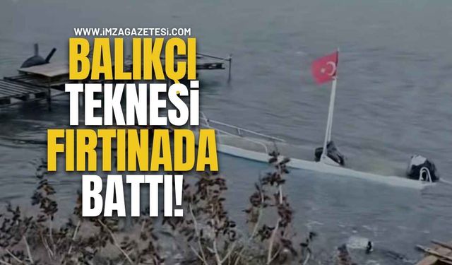 Filyos Barınağında Balıkçı Teknesi Sert Fırtınada Battı