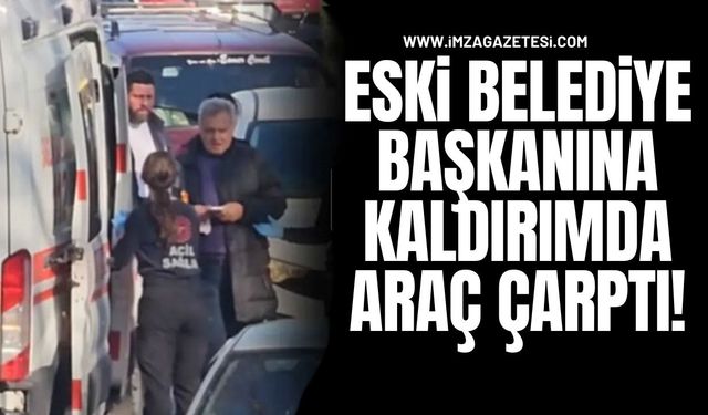 Eski Belediye Başkanına Kaldırımda Araç Çarptı!