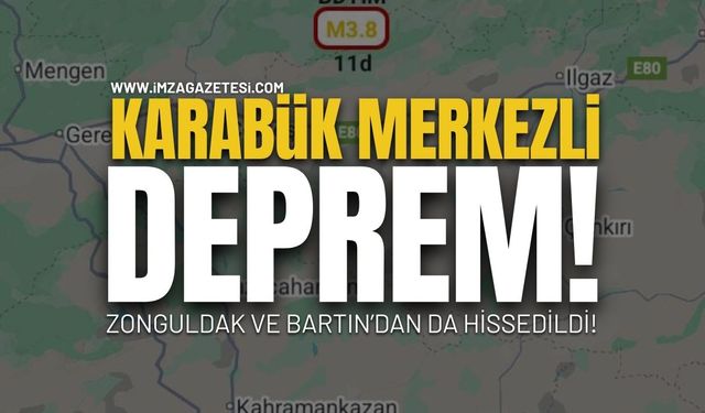 Karabük Merkezli Deprem!