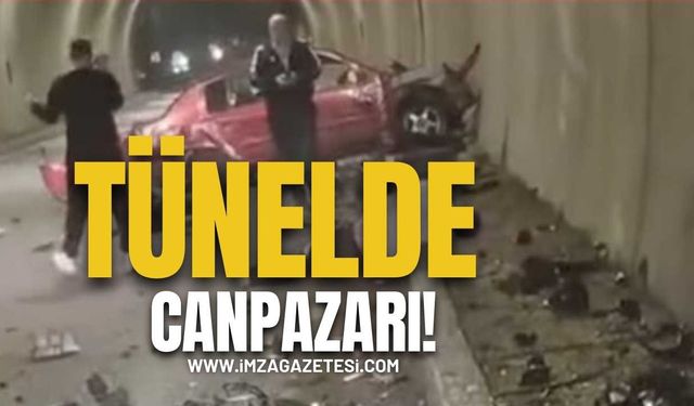 Zonguldak'ta Otomobil Duvara Çarptı, Motor Yerinden Koptu!