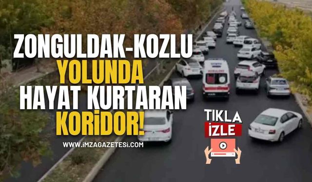 Zonguldak-Kozlu Yolunda Hayat Kurtaran Koridor!