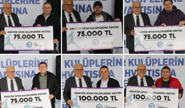 BAŞKAN HALİL POSBIYIK, AMATÖR SPOR KULÜPLERİNE DESTEK VERDİ