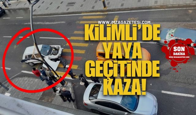 Kilimli'de yaya geçitinde kaza!