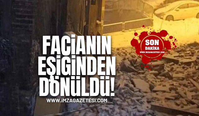 Facianın Eşiğinden Dönüldü! Kar Yağışından Binanın Çatısı Çöktü!