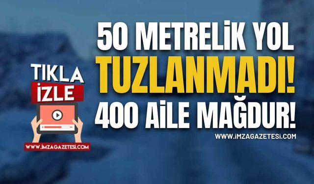 50 Metrelik Yer 400 Aileyi Mağdur Ediyor!
