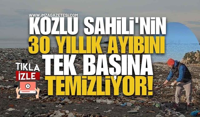 Kozlu Sahili'nin Otuz Yıllık Ayıbını Tek Başına Temizliyor!