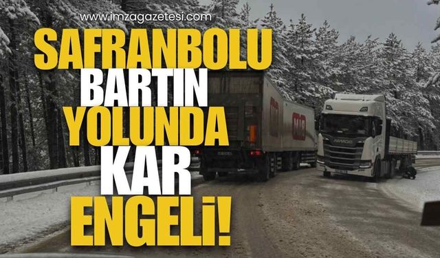Safranbolu-Bartın Yolunda Kar Engeli!