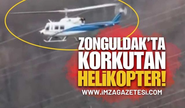 Zonguldak'ta Korkutan Helikopter Sesi!