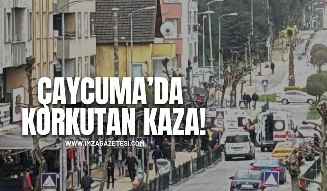 Çaycuma'da Korkutan Kaza!Otomobil ile Motosiklet Çarpıştı!