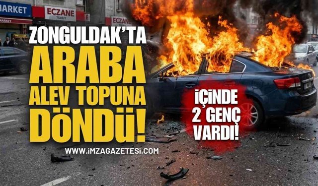 Çaycuma'da Otomobilde Korkunç Patlama: Çakmak Gazı Alev Topuna Döndü!