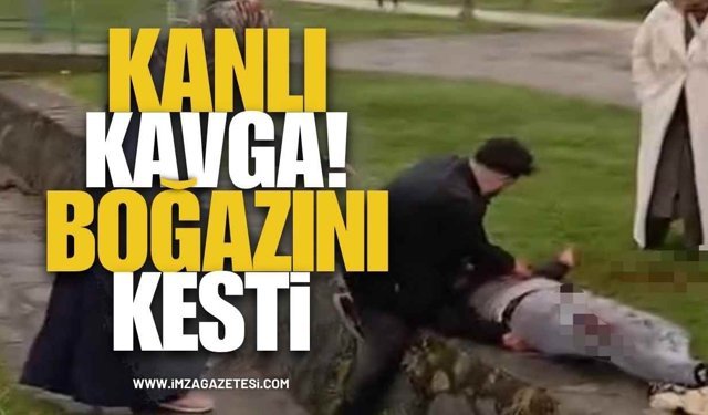 İki Grup Arasında Kanlı Kavga! Boğazını Kesti!