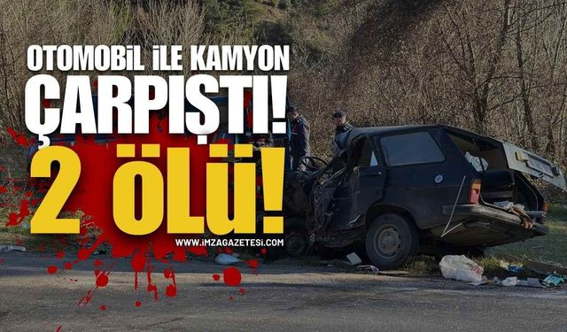 Otomobil ile Kamyon Çarpıştı: 2 Ölü!
