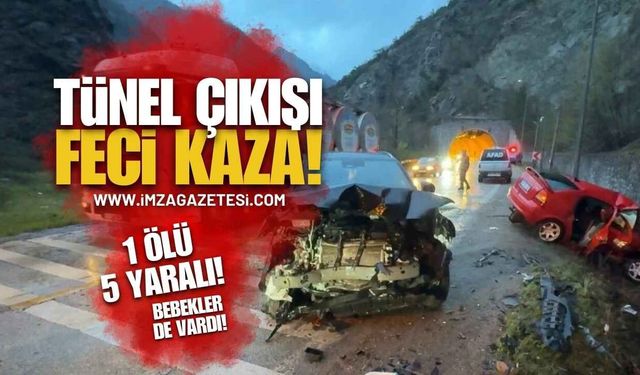 Tünel Çıkışında Katliam Gibi Kaza: 1 Ölü, 2’si Bebek 5 Yaralı!
