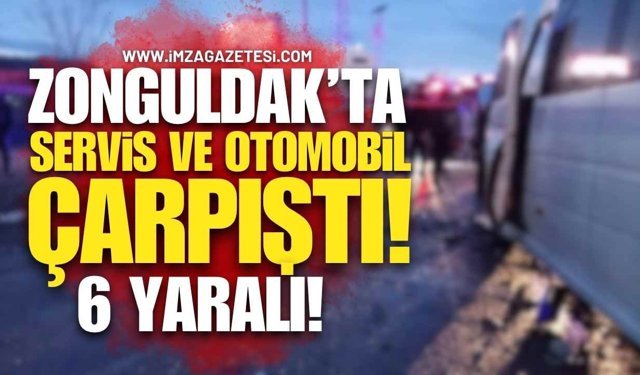 İşçi Servisi ile Otomobil Kafa Kafaya Çarpıştı!