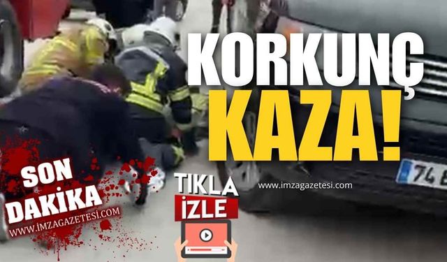 Korkunç Kaza! Arabanın Altında Kaldı!