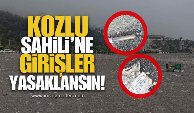 Kozlu Sahili'ne Girişler Yasaklansın! Sahildeki Kanlı Tıbbi Atıklar Ciddi Tehlike Oluşturuyor!
