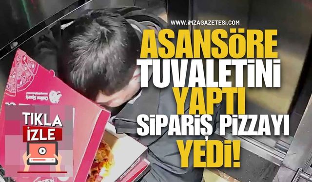 Kuryeden Akıl Almaz Hareket! Asansöre Tuvaletini Yaptı, Sipariş Pizzayı Yedi!
