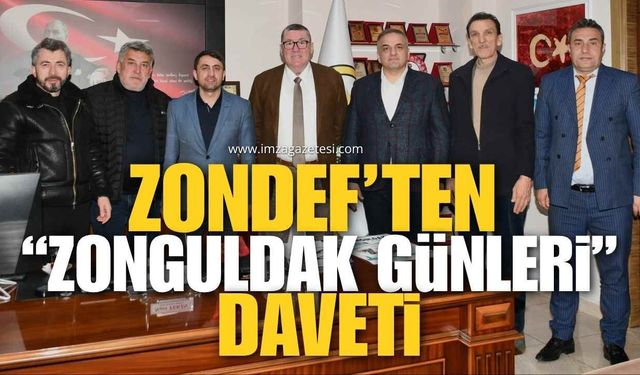 ZONDEF’ten Alaplı Belediye Başkanı Nuri Tekin’e "Zonguldak Günleri" Daveti