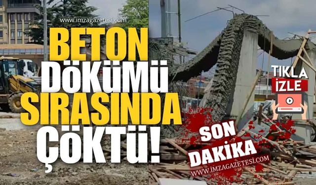 Beton Dökümü Sırasında Çöktü! Düzce Belediyesi’nin Dev Projesinde Korkutan Kaza!