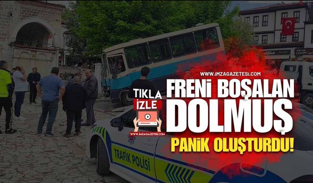 Freni Boşalan Dolmuş Tarihi Hamama Çarptı!