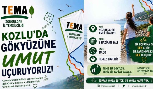 Kozlu Sahili’nde Uçurtmalı Çevre Farkındalığı Etkinliği...