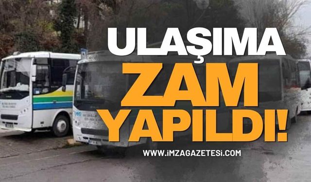 Ereğli'de Toplu Ulaşıma Zam!