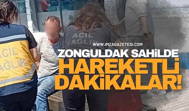 Zonguldak Sahilde Hareketli Dakikalar! Acil Sağlık Müdahale Etti