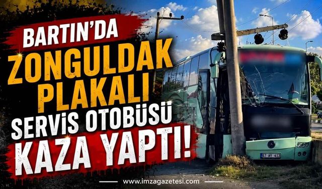Bartın'da Zonguldak Plakalı Servis Otobüsü Kaza Yaptı!
