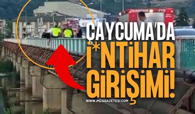 Çaycuma Köprüsü'nde Bir Vatandaş Canına Kıymak İstedi!