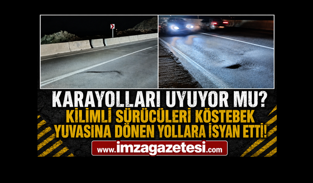 Karayolları Uyuyor Mu? Kilimli Sürücüleri Köstebek Yuvasına Dönen Yollara İsyan Etti!
