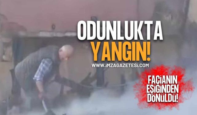 Odunlukta Yangın! Mahalleli Facianın Eşiğinden Döndü!