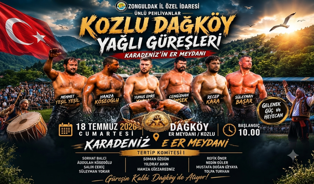 Güreşin Kalbi Kozlu Dağköy'de Atacak! Pehlivanlar Zonguldak'ta Buluşuyor