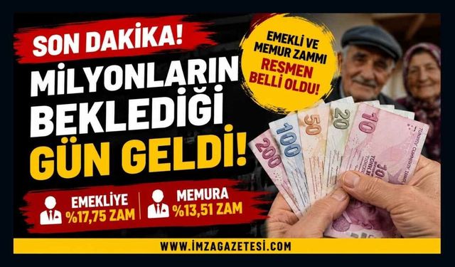 Son Dakika! Milyonların Beklediği Gün Geldi! Emekli ve Memur Zammı Resmen Belli Oldu!