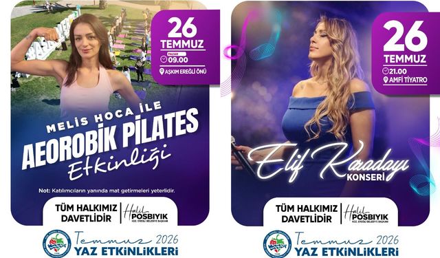 Ereğli'de Temmuz Yaz Etkinlikleri Devam Ediyor