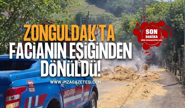 Zonguldak’ta Saman Yüklü Tırda Facianın Eşiğinden Dönüldü!