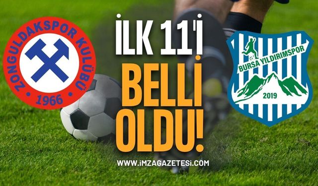 Zonguldakspor'un Bursa Yıldırım FK Maçı İlk 11'i Belli Oldu!