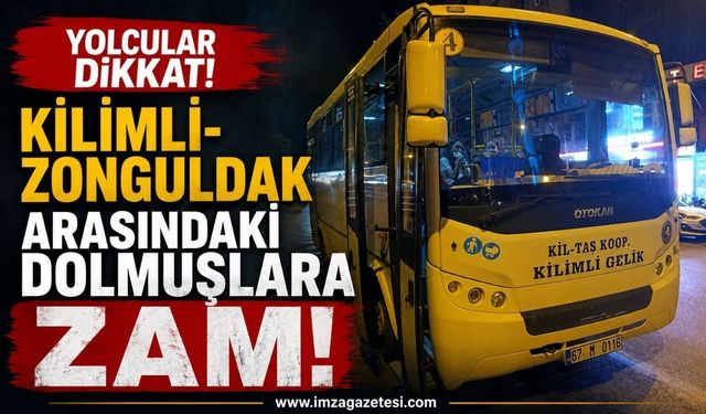 Kilimli-Zonguldak Arasındaki Dolmuşlara Zam!