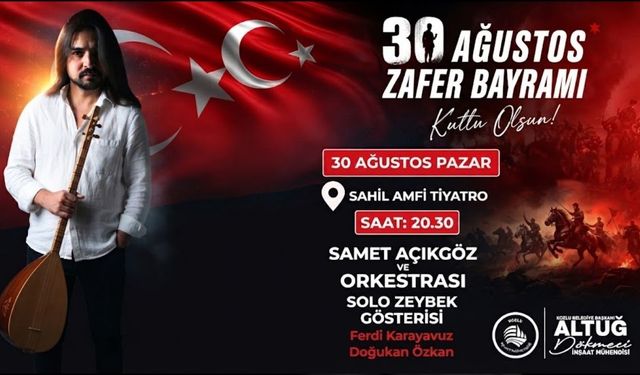Kozlu’da Zafer Bayramı Coşkusu Samet Açıkgöz ve Zeybek Gösterisiyle Yaşanacak