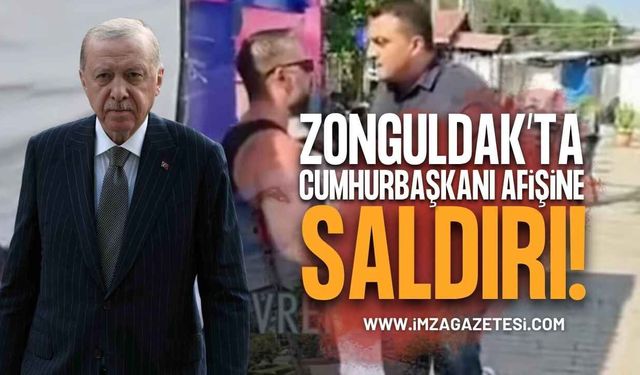 Devrek’te Cumhurbaşkanı Erdoğan’ın Afişine Çirkin Saldırı: Polis Müdahale Etti