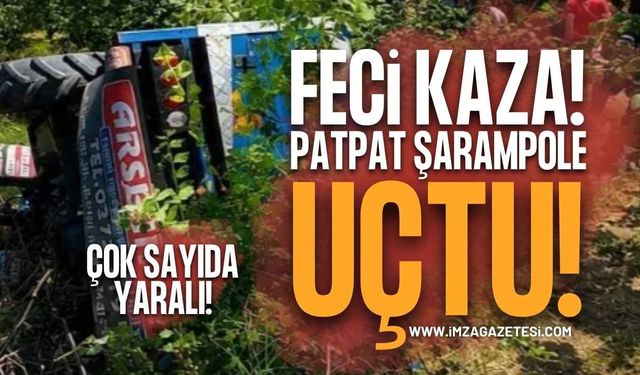 Ereğli'de Feci Kaza: Fındık İşçilerini Taşıyan Patpat Şarampole Uçtu!