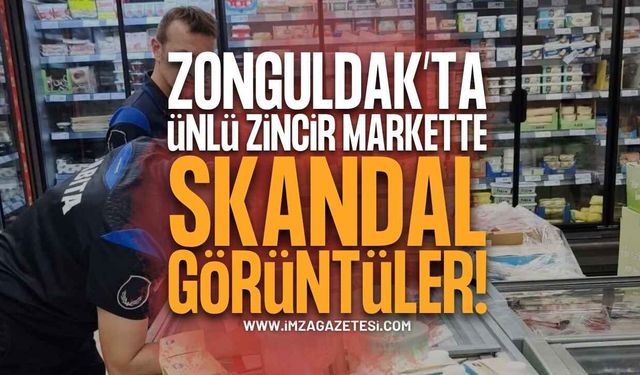 Zonguldak'ın İlçesinde Ünlü Zincir Markette Skandal Görüntü!