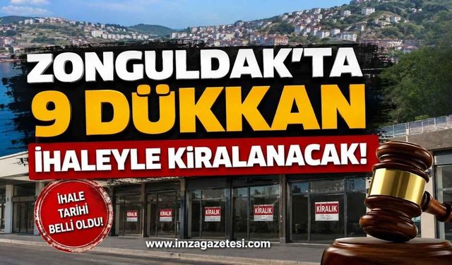 Zonguldak’ta 9 Dükkan İhaleyle Kiralanacak!