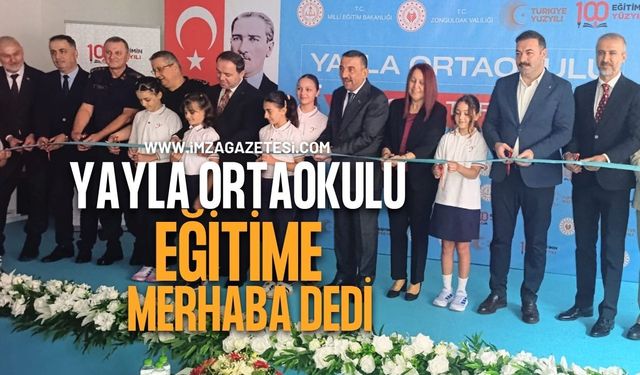 Zonguldak Yayla Ortaokulu Coşkulu Bir Törenle Eğitime Merhaba Dedi