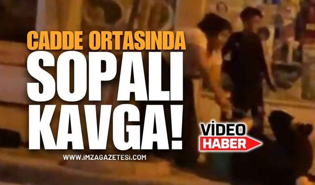 Karabük'te Cadde Ortasında Sopalı Kavgada 1 Kişi Yaralandı