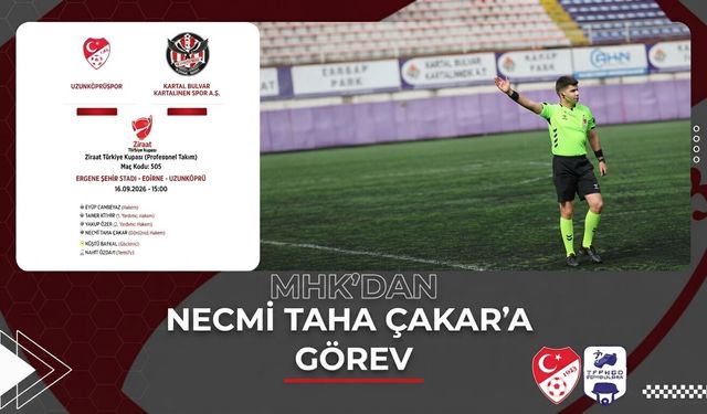 MHK'dan Zonguldaklı Hakeme Önemli Görev! Necmi Taha Çakar Ziraat Türkiye Kupası'nda Sahne Alıyor