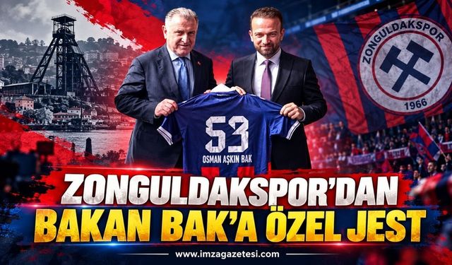 Zonguldakspor’dan Bakan Bak’a Özel Jest